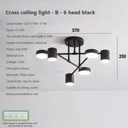 Modern LED Ceiling Chandelier Home Decor 6 Heads Hanging Lamps Ceiling Dining Living Rooms Bedroom Hall Indoor Led Lights Lustre