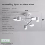 Modern LED Ceiling Chandelier Home Decor 6 Heads Hanging Lamps Ceiling Dining Living Rooms Bedroom Hall Indoor Led Lights Lustre