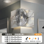 Living Room Corner Double-sided Wall Clock