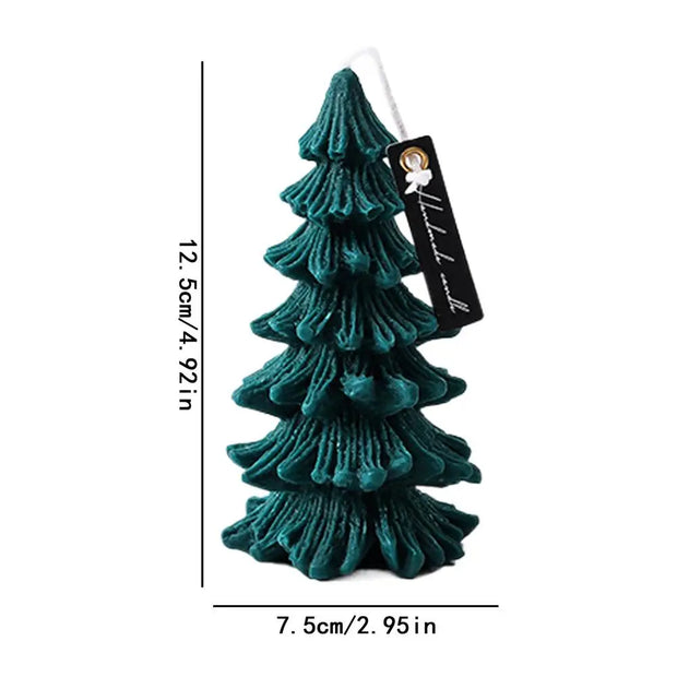 Merry Christmas Aromatherapy Candle 3D Xmas Tree Shaped Scented Candle Ornaments for Navidad New Year Party Home Decor Xmas Gift